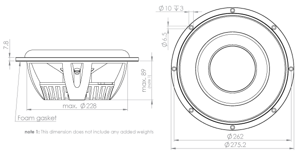 PR275BD01 outline drawing