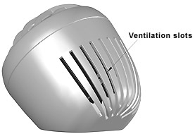 Angle mount ventilation opening