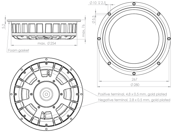 SW280WA01/02 outline DWG