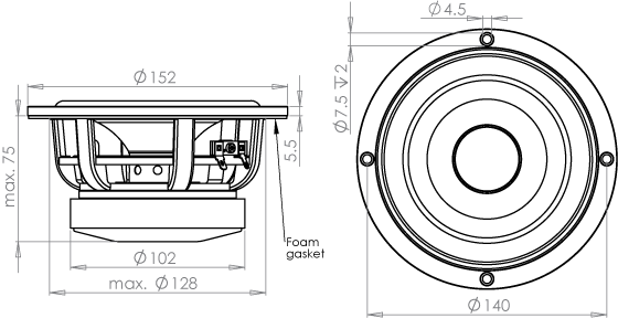 WF152BD09/11 outline drawing