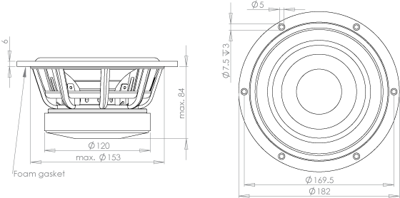 WF182BD03/04 outline drawing