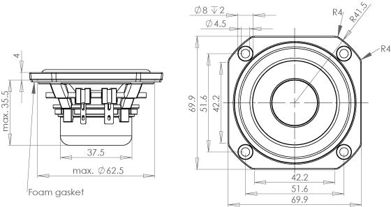 FR070WA05 outline drawing